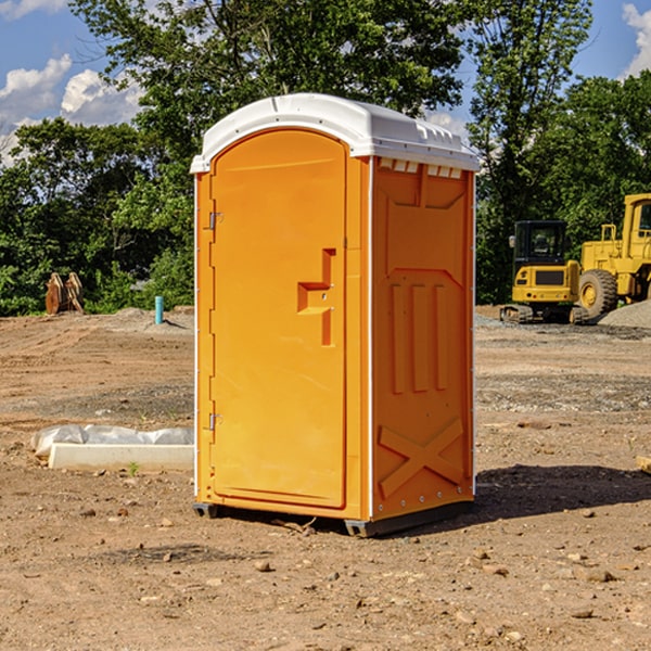 can i customize the exterior of the portable restrooms with my event logo or branding in Drummond Island Michigan